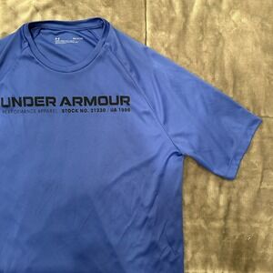Under Armour Loose Short Sleeve‎ Shirt Men's Small Blue Logo